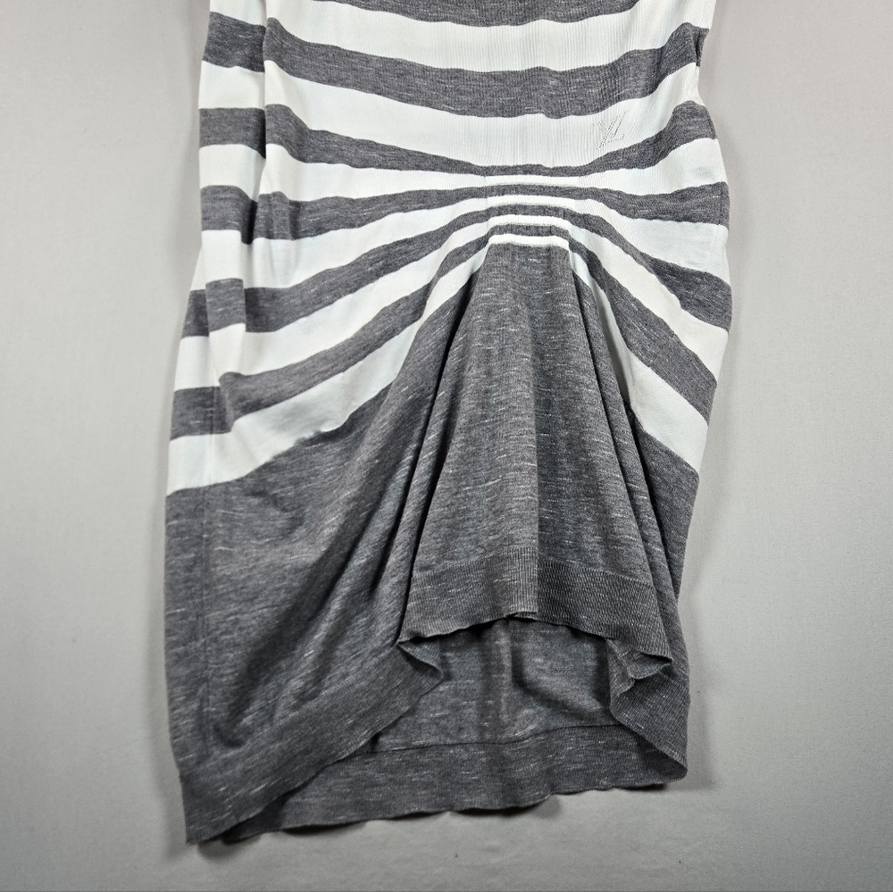 Louis Vuitton Striped Ruched Cotton Dress - Size Small - Picture 3 of 11